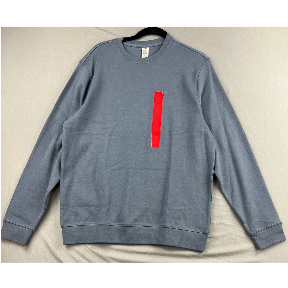 Hurley Sweatshirt Mens Medium Waffle Knit Crewneck Blue 1851772 NWT